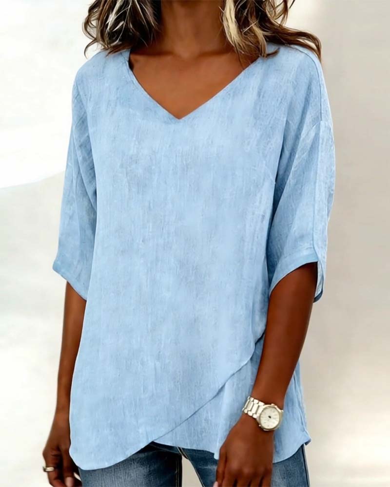 Marta | Irregular Top with V-Neck