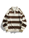 ZOE™ - Classic Fashion Striped Collar Long-Sleeve Sweatshirt