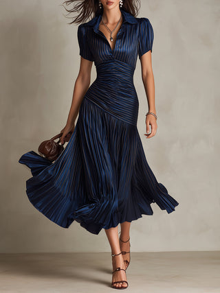 LUCIA | Retro Striped Midi Dress