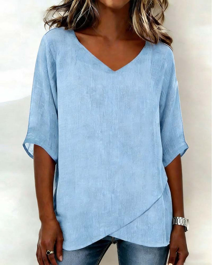 Marta | Irregular Top with V-Neck