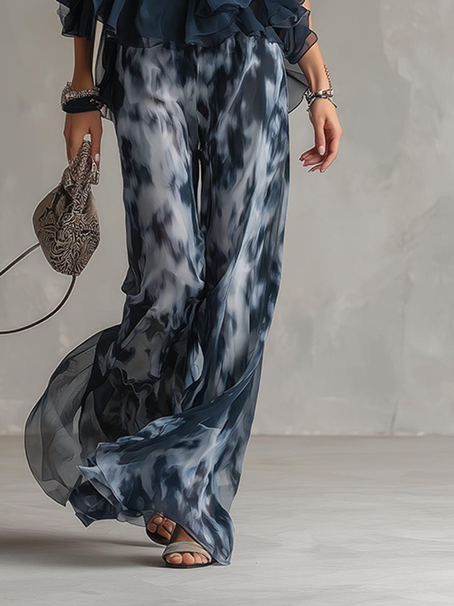 EVELINA | Printed Wide-Leg Co-Ord Set