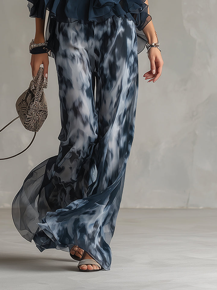 EVELINA | Printed Wide-Leg Co-Ord Set