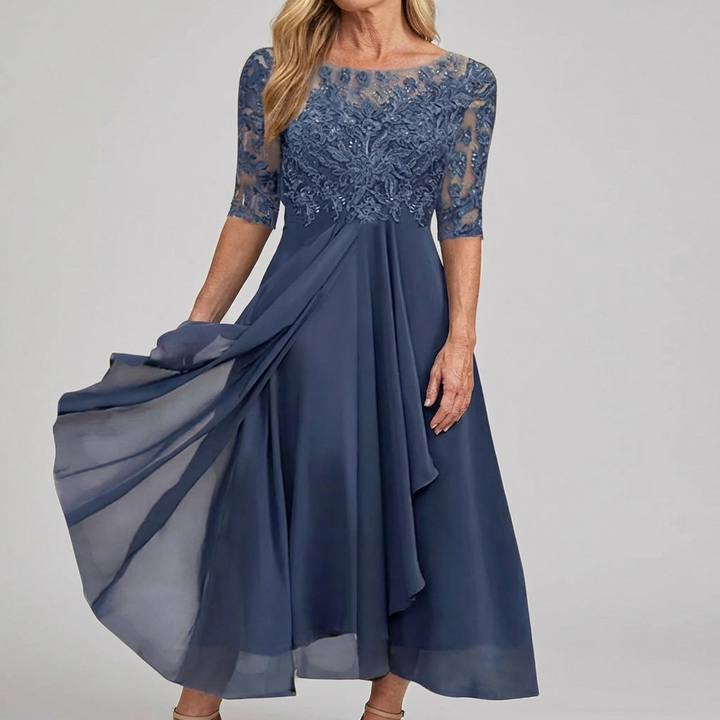 ZARIA | Lace Midi Dress Effortless Elegance
