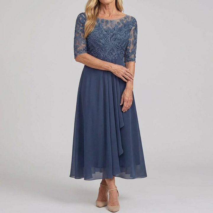 ZARIA | Lace Midi Dress Effortless Elegance
