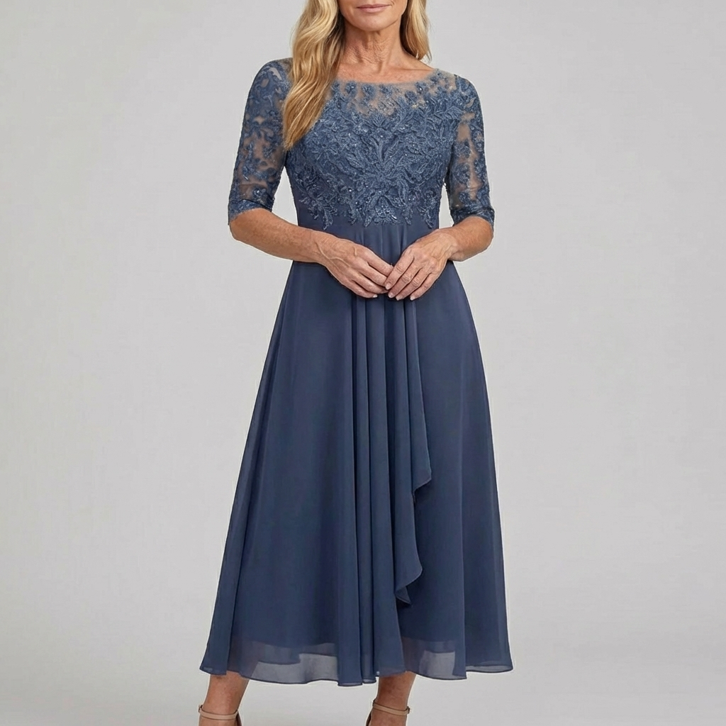 ZARIA | Lace Midi Dress Effortless Elegance