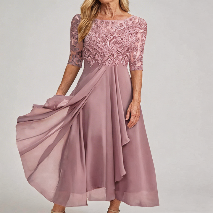 ZARIA | Lace Midi Dress Effortless Elegance
