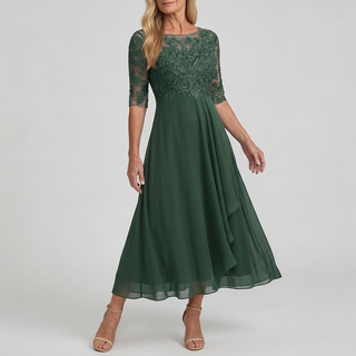 ZARIA | Lace Midi Dress Effortless Elegance