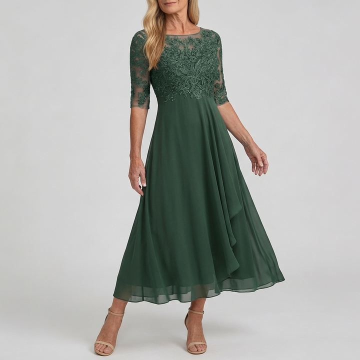 ZARIA | Lace Midi Dress Effortless Elegance