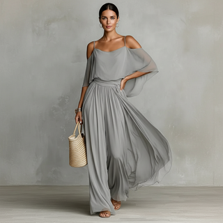 ISABELA | A flowing Grey 2-Piece Set