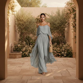 ISABELA | A flowing Grey 2-Piece Set