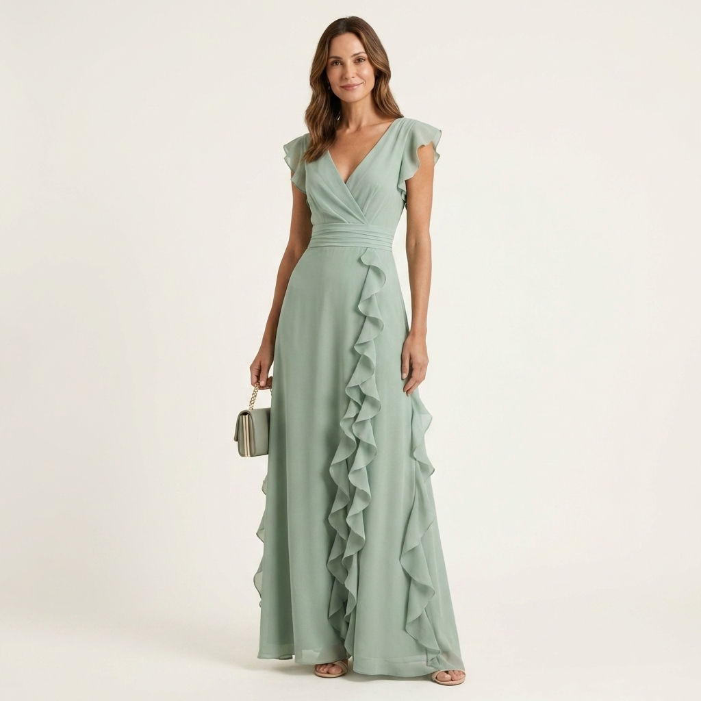 NELLYANA | Ruffle Maxi Dress
