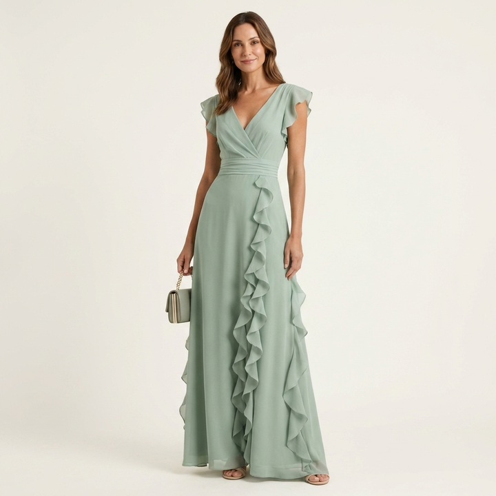 NELLYANA | Ruffle Maxi Dress