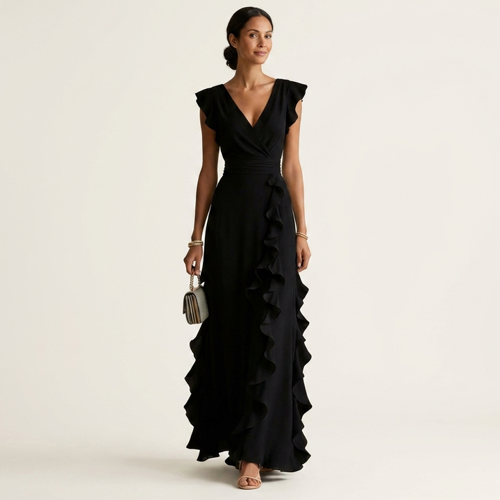 NELLYANA | Ruffle Maxi Dress