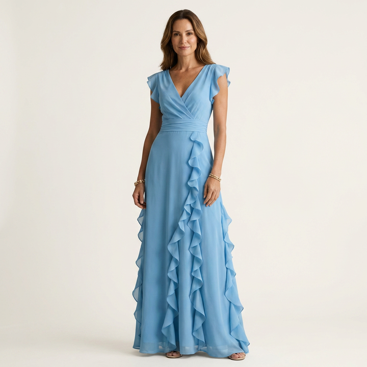 NELLYANA | Ruffle Maxi Dress
