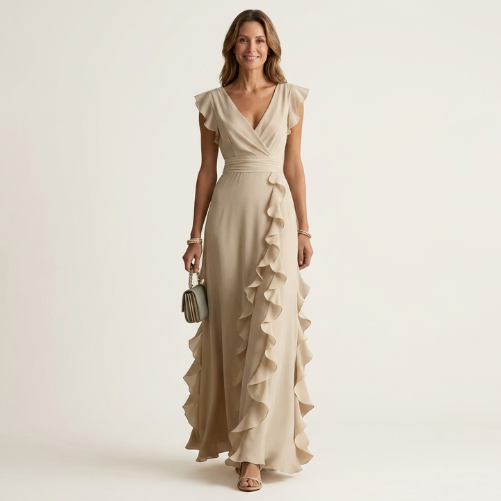 NELLYANA | Ruffle Maxi Dress