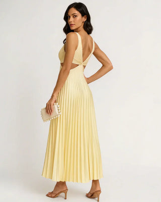 SANNE™ | Elegant Pleated Midi Dress
