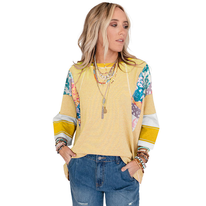 BAILEY™ - Lightweight Patchwork Batwing Top