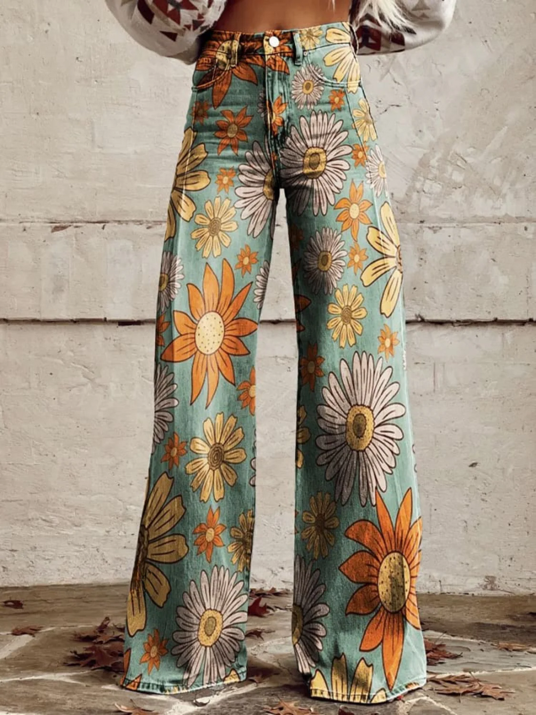 Léna | Floral Wide-Leg Trousers