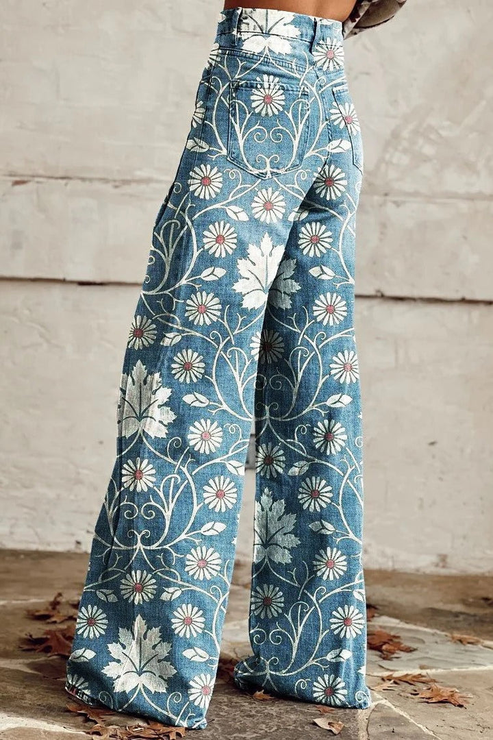 Léna | Floral Wide-Leg Trousers