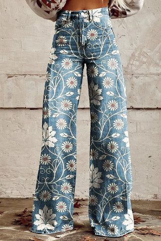 Léna | Floral Wide-Leg Trousers