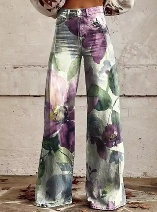Léna | Floral Wide-Leg Trousers