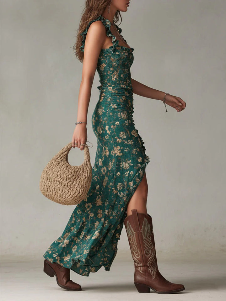 ZARA™ | Retro Asymmetrical Boho Maxi Dress