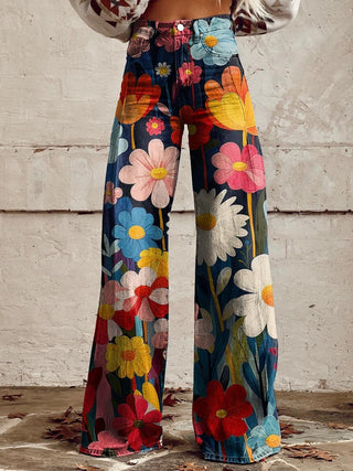 Léna | Floral Wide-Leg Trousers