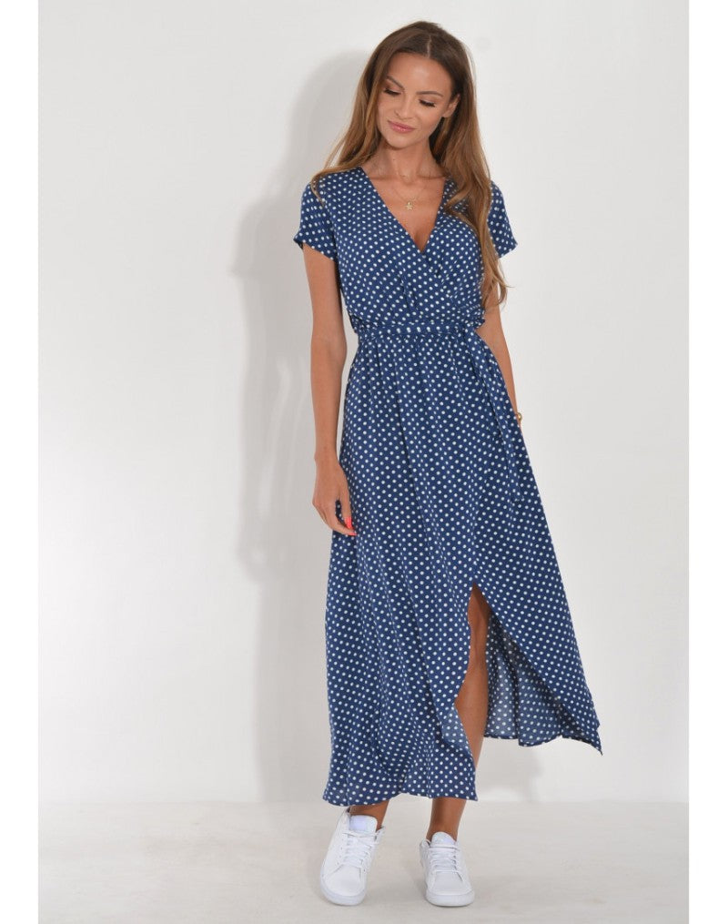 Talia™ | Stylish V-Neck Floral Dress