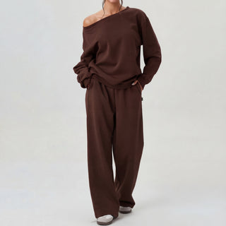 NELIA™ - Casual One-Shoulder Long-Sleeve Two-Piece Set