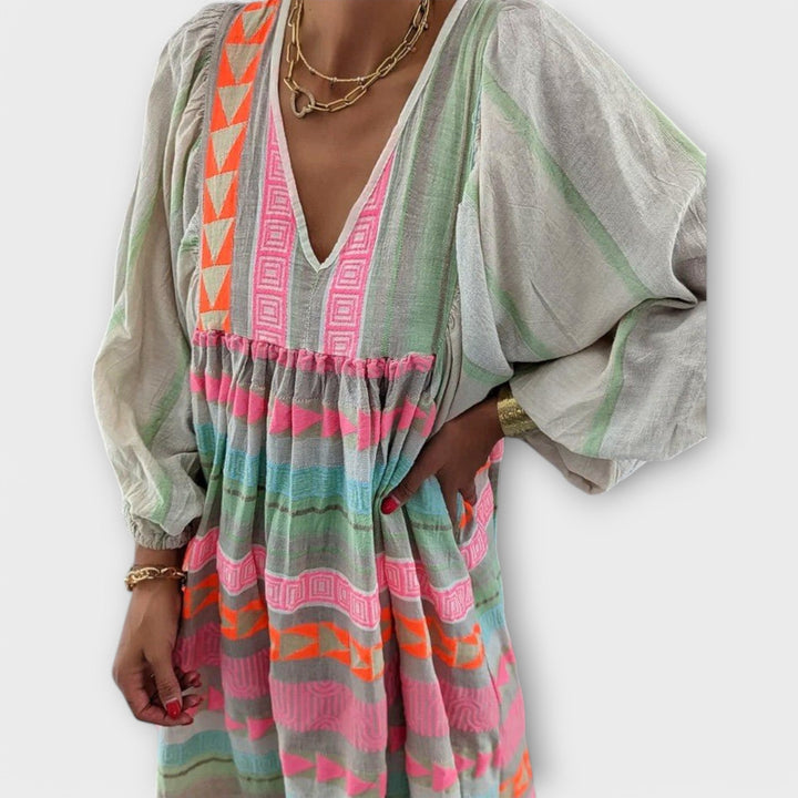 Diana™ | Colourful A-line Dress