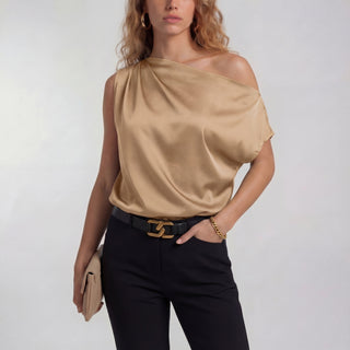 Camilla - Chic Casual One Shoulder Blouse