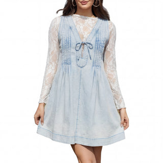 LAUREN™ - Vintage Inspired Sleeveless V-Neck Mini Dress