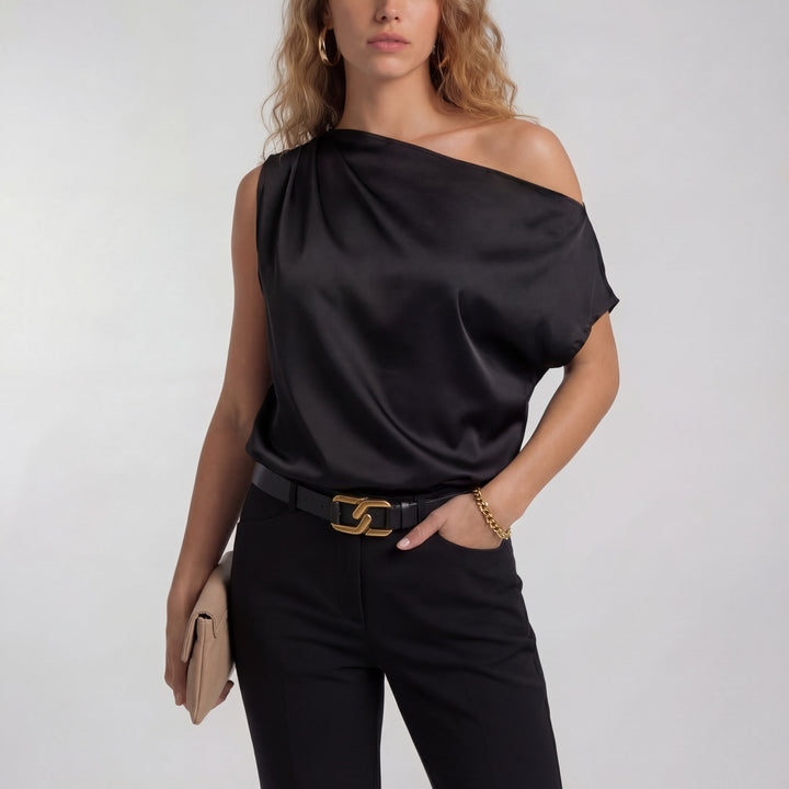 Camilla - Chic Casual One Shoulder Blouse
