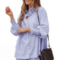 SARAH™ - Modern Striped Button Shirt