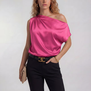 Camilla - Chic Casual One Shoulder Blouse