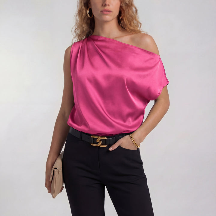 Camilla - Chic Casual One Shoulder Blouse
