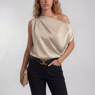 Camilla - Chic Casual One Shoulder Blouse