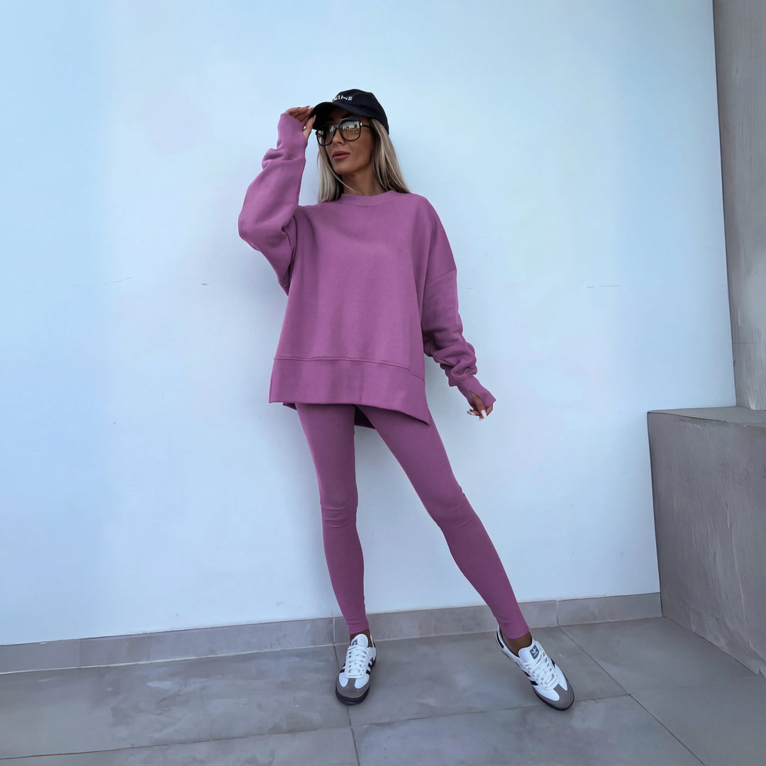 YACHI™ - Casual Long-Sleeve Sweatshirt and Pants Set