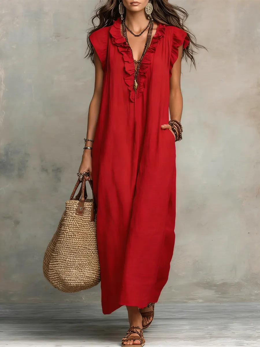 CAMELLIA | Long Bohemian Flowing Dress