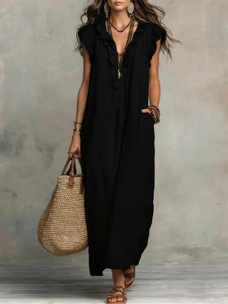 CAMELLIA | Long Bohemian Flowing Dress