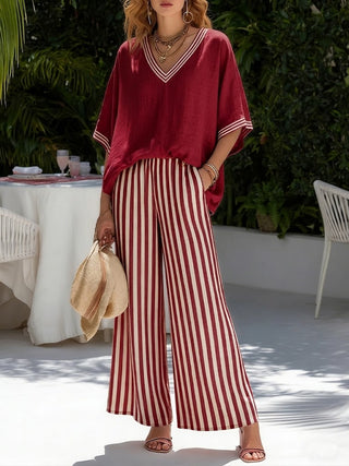 ALIRA | Striped Linen Duo Set