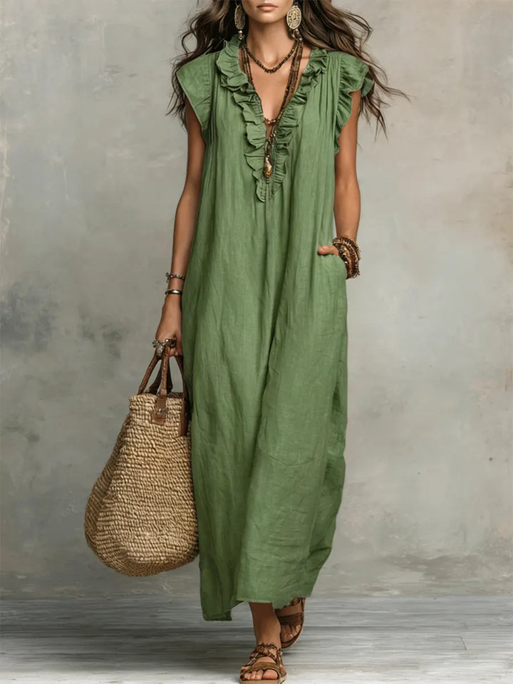 CAMELLIA | Long Bohemian Flowing Dress