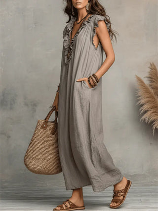 CAMELLIA | Long Bohemian Flowing Dress