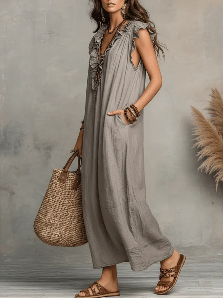 CAMELLIA | Long Bohemian Flowing Dress
