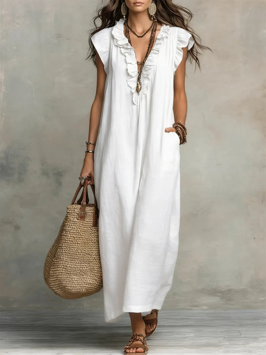 CAMELLIA | Long Bohemian Flowing Dress