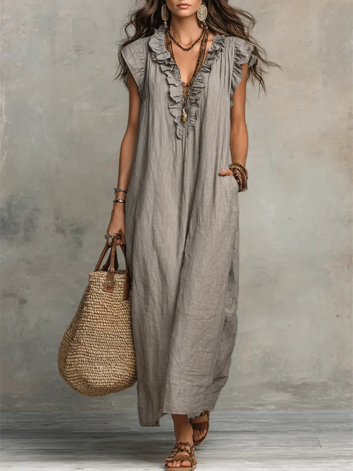 CAMELLIA | Long Bohemian Flowing Dress