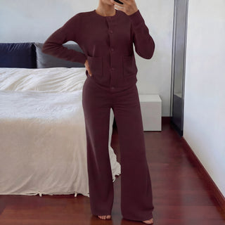 LUCIA - Cozy Knit Sweater & Wide-Leg Two-Piece Set