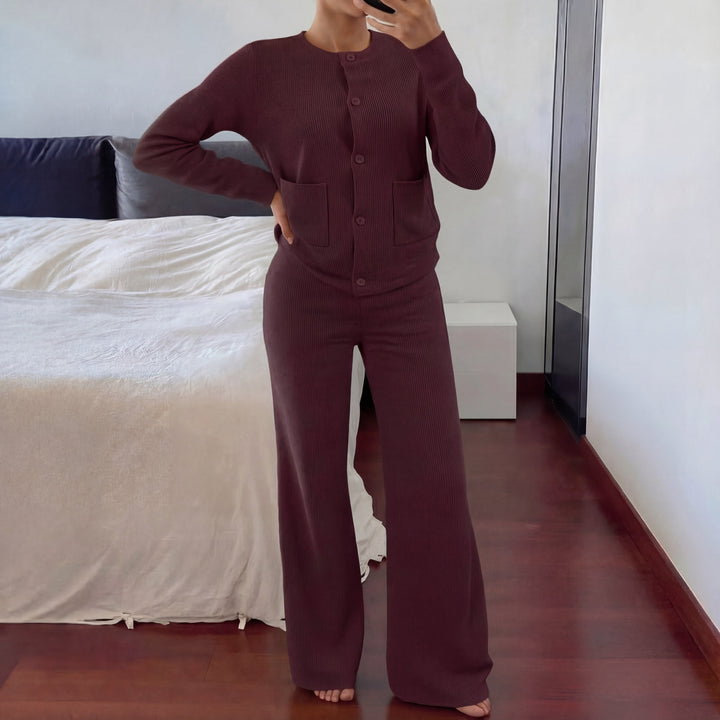 LUCIA - Cozy Knit Sweater & Wide-Leg Two-Piece Set