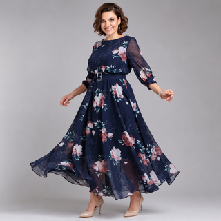 SCARLETT | Long-Sleeve Floral Dress