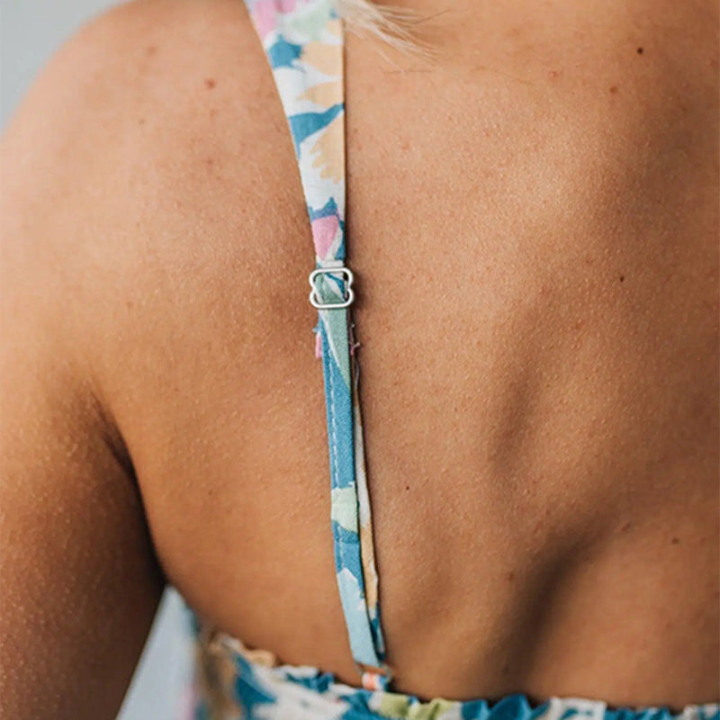 FIONA™ | Floral Maxi Dress Smocked Bodice Adjustable Straps